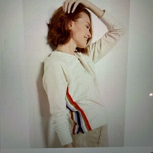 Evereve women’s Taylor stripe trim sweatshirt S